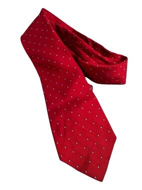 Vintage Christian Dior Silk Men's Red Tie Necktie Men's Accessory